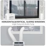 Window Seal Kit for Portable Air Conditioner, Easy Installation, 28x102~162cm Length Adjustable Full Sealing Waterproof A/C Window Vent Sealing Cl,Fit for Portable Air Conditioner and Dryer(Silvery)