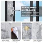Window Seal Kit for Portable Air Conditioner, Easy Installation, 28x102~162cm Length Adjustable Full Sealing Waterproof A/C Window Vent Sealing Cl,Fit for Portable Air Conditioner and Dryer(Silvery)