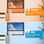 Daisypower Portable Air Conditioner Window Kit With Foam Insulation,Heat And Noise Insulated,Adjustable Seal Panels for AC Hose,Fits Single Double Hung Window,Sliding Window (5.9 IN)