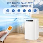 14000 BTU Portable Air Conditioners for Room Cooling up to 700 Sq. Ft, 3-IN-1 Quiet Portable AC Unit with Dehumidifier Fan, Remote Control, Smart Sleep Mode, 24H Timer, Windows Kit Included