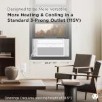 TCL 12,000 BTU Q-Series Smart Inverter Window AC with Heat Pump, Ultra-Quiet, up to 67% Energy Saving, 115V, Compatible with Alexa/Google Assistant/Apple Homekit/Matter, Cools up to 550 Sq. Ft.