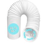 Portable Air Conditioner Hose 5.9 Inch Diameter, Portable AC Hose Exhaust Vent With Anti-Clockwise Thread Length up to 80 Inches
