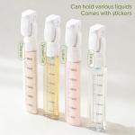 4 in 1 Travel Dispenser Bottle,Leak Proof Refillable Silicone Squeeze Containers with Locks, Transparent Portable 4 in 1 Travel Dispenser for Shampoo, Conditioner, Compact for Air Travel (Gray)