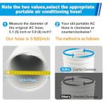 Portable Air Conditioner Hose 5.9 Inch Diameter, Portable AC Hose Exhaust Vent With Anti-Clockwise Thread Length up to 80 Inches