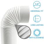 Portable Air Conditioner Hose 5.9 Inch Diameter, Portable AC Hose Exhaust Vent With Anti-Clockwise Thread Length up to 80 Inches