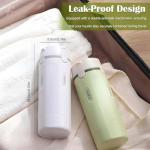 4 in 1 Travel Dispenser Bottle,Leak Proof Refillable Silicone Squeeze Containers with Locks, Transparent Portable 4 in 1 Travel Dispenser for Shampoo, Conditioner, Compact for Air Travel (Gray)