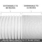 Portable Air Conditioner Hose 5.9 Inch Diameter, Portable AC Hose Exhaust Vent With Anti-Clockwise Thread Length up to 80 Inches