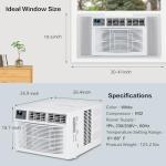 ROVSUN 23200 BTU Air Conditioner Window Unit with Heat, 4-in-1 Window AC Unit Cooler, Heater, Dehumidifier & Fan with Timer, Remote Control & Installation Kit for Rooms up to 1500 Sq. Ft, 208/230V