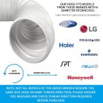 Portable Air Conditioner Hose 5.9 Inch Diameter, Portable AC Hose Exhaust Vent With Anti-Clockwise Thread Length up to 80 Inches