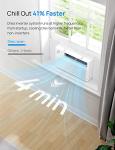DREO Window Air Conditioner, 8000 BTU U-Shaped Inverter AC Unit, Cools Up to 350 sq ft, 42db Ultra Quiet, Easy Installation with Open Window Flexibility, 35% Energy Savings, Remote Control