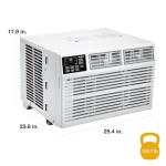 Whirlpool 18,000 BTU 230V Window Air Conditioner with Supplemental Heat, Window Mounted AC Unit with Heater for Apartment, Living Room, Bedroom, Large Rooms up to 1000 Square Feet