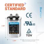 [2025 Updated] 6 uF MFD 6uf ±5% 370-440VAC Oval Run Start Capacitor 50/60 Hz AC Electric Replacement Part by Blue Stars - Exact Fit for AC Motor Run or Fan Start and Cool or Heat Pump Air Conditioner