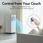 10,000 BTU Portable Air Conditioner for Rooms up to 450 Sq.Ft, 4-in-1 Cooling/Dry/Fan/Sleep Mode, Remote Control, High Low Speed, Window Kit Included, White