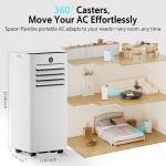10,000 BTU Portable Air Conditioner for Rooms up to 450 Sq.Ft, 4-in-1 Cooling/Dry/Fan/Sleep Mode, Remote Control, High Low Speed, Window Kit Included, White