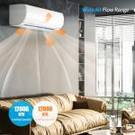 Muhub 12000BTU Mini Split System Air Conditioner with Heat Pump, 115V Energy Saving AC/Heating System with Inverter, 20SEER Split Air Conditioner with Alexa, Remote Control & Installation Kit.