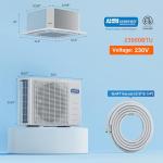 ROVSUN 23000 BTU Smart WIFI Ceiling Cassette Mini Split AC/Heating System with Inverter & APP Control, 23 SEER2 Ductless Air Conditioner with Pre-Charged Condenser, Heat Pump & Installation Kit, 230V