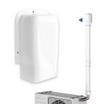 4'' Width Entry Wall Cover, Mini-Split Line Set Cover Accessories for Mini Split AC & Central AC, White