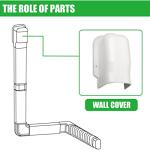 4'' Width Entry Wall Cover, Mini-Split Line Set Cover Accessories for Mini Split AC & Central AC, White