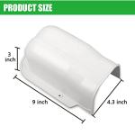 4'' Width Entry Wall Cover, Mini-Split Line Set Cover Accessories for Mini Split AC & Central AC, White