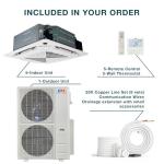 Cooper & Hunter 5 Zone 9k+9k+9k+9k+9k Ceiling Cassettes with Installation Kits, 4 Ton Five Zone Ductless Multi Mini Split Air Conditioner