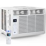 Electactic Window Air Conditioner 6,000 BTU, Window Type AC Unit with Cooling, Dry Mode, 4 Fan Speeds, 24-H Timer, Sleep Mode, Cooling for 250sq.ft Bedroom, Living Room, Office