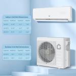 28K BTU Dual Zone WIFI Mini Split AC/Heating System, 20 SEER2 12000 + 18000 BTU Ductless 2 Zone Mini Split Air Conditioner & Heat Pump, No Copper Tube Line Set Included-208-230V