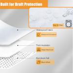 Babeezy Insulated Indoor Air Conditioner Cover with Side Pockets — Blocks Cold Drafts & Reduces Heat Loss | Waterproof, Machine Washable AC Unit Cover with Storage Bag (L: 25*18*3.5inch)