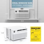 ROVSUN 10000 BTU Window Air Conditioner with Inverter Compressor, AC Unit for Window with Remote Control, Timer Function & Pre-Installed Side Panels for Easy Operation & Installation, 115V/60Hz