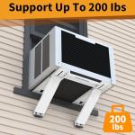 LBG Products Window Air Conditioner Support Bracket No Drilling,Heavy Duty Universal AC Window Bracket Up to 220 lbs,Drill-Less Easy Installation,Fit for Single or Double Hung Windows