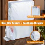 Babeezy Insulated Indoor Air Conditioner Cover with Side Pockets — Blocks Cold Drafts & Reduces Heat Loss | Waterproof, Machine Washable AC Unit Cover with Storage Bag (L: 25*18*3.5inch)