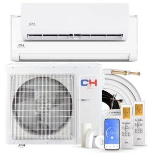 Cooper & Hunter Dual Zone 12000 +18000 BTU, 24.6 SEER2, Ductless Mini Split Air Conditioner Heat Pump Full Set with 25ft Installation Kits (28,000 BTU Condenser)