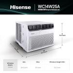 Hisense 14,000 BTU Smart Window Air Conditioner, 3 modes (Cooling, Fan, Dehumidifier), Easy Installation,Ultra Quiet, 2 Years Warranty