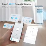 DR.PREPARE 8,000 BTU Portable Air Conditioner with WiFi, 4-in-1 Portable AC Unit, Remote Control, Fast Cooling, 24H Timers with Fan & Dehumidifier, Window kit, Cools Up to 350 sq. ft for Rooms