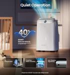 KOVIET 12000 BTU Portable Air Conditioners, 6-IN-1 Wi-Fi Smart AC Unit with APP & Voice & Remote Control, Auto-Evaporation, Quiet Cooling, 24H Timer, Dehumidifier, Fan, Window Kit Included, White