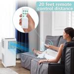 Portable Air Conditioner with 8,000 BTU Cooling Power – 3 Modes (Cool, Dehumidify, Fan) for Rooms Up to 350 Sq.Ft, Includes Remote, 24H Timer & Easy-Install Window Kit