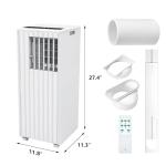 Portable Air Conditioner with 8,000 BTU Cooling Power – 3 Modes (Cool, Dehumidify, Fan) for Rooms Up to 350 Sq.Ft, Includes Remote, 24H Timer & Easy-Install Window Kit