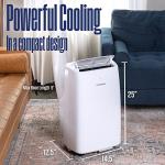 Westinghouse 8,000 BTU Air Conditioner Portable For Rooms Up To 350 Square Feet, Portable AC with Home Dehumidifier, Smart Wi-Fi Enabled, 3-Speed Fan, Programmable Timer, Remote Control, Window Kit