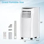COSTWAY Portable Air Conditioners, 8000 BTU Air Conditioner Unit spaces up to 230 Sq.Ft with Remote Control Dehumidifier Function Window Wall Mount, 4 Caster Wheel, Sleep Mode and 2 Fan Speed