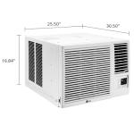 LG 23,000 BTU Window Air Conditioner with Supplemental Heat, Cools 1,440 Sq.Ft. (36' x 40' Room Size), Electronic Controls with Remote, 2 Cooling, Heating & Fan Speeds, Slide In-Out Chassis, 230/208V