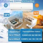 35000 BTU Mini Split AC/Heat Pump System