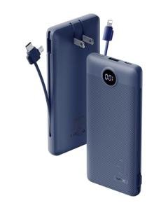 Portable AC Power Bank with Built-in Cables