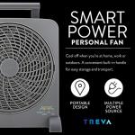 O2COOL Treva 10-inch Rechargeable Portable Fan