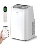 ZAFRO 10000 BTU Portable Air Conditioners (6000 BTU SACC), AC Unit for Bedroom with Drainage-free Cooling, Fan & Dehumidifier, 47dB Quiet, 24H Timer, APP Control/Remote/LED Display