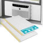 Chiligent Window AC Side Panels, 21" H × 19.25" W Extra Wide Side Panel for Window AC Unit, Good Sealing Replacement Kit for Air Conditioner Window Screen, Suitable for 5,000-22,000 btu, 2 Pack, White