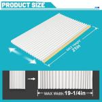 Chiligent Window AC Side Panels, 21" H × 19.25" W Extra Wide Side Panel for Window AC Unit, Good Sealing Replacement Kit for Air Conditioner Window Screen, Suitable for 5,000-22,000 btu, 2 Pack, White