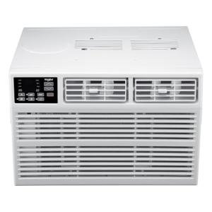 Whirlpool 10,000 BTU Window Air Conditioner with Dehumidifier, 115V, Window AC for Rooms up to 450 Sq. Ft., Living Room, Bedroom, or Kitchen, with Remote Control, Digital Display, and 24H-Timer, White