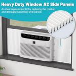 Chiligent Window AC Side Panels, 21" H × 19.25" W Extra Wide Side Panel for Window AC Unit, Good Sealing Replacement Kit for Air Conditioner Window Screen, Suitable for 5,000-22,000 btu, 2 Pack, White