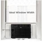 MIDEA 6K (6,000) BTU Window Air Conditioner w/ComfortSense Remote, 250 sq ft, 3 Cooling modes and 3 fan speeds - MAW06R1WBL-T