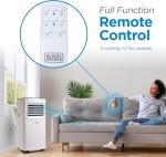 BLACK+DECKER 8,000 BTU Portable Air Conditioner with Wifi & Remote Control, 3-1-in AC, Fan & Dehumidifier, with App, Alexa & Google Assistant, Window Kit