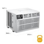Whirlpool 10,000 BTU Window Air Conditioner with Dehumidifier, 115V, Window AC for Rooms up to 450 Sq. Ft., Living Room, Bedroom, or Kitchen, with Remote Control, Digital Display, and 24H-Timer, White